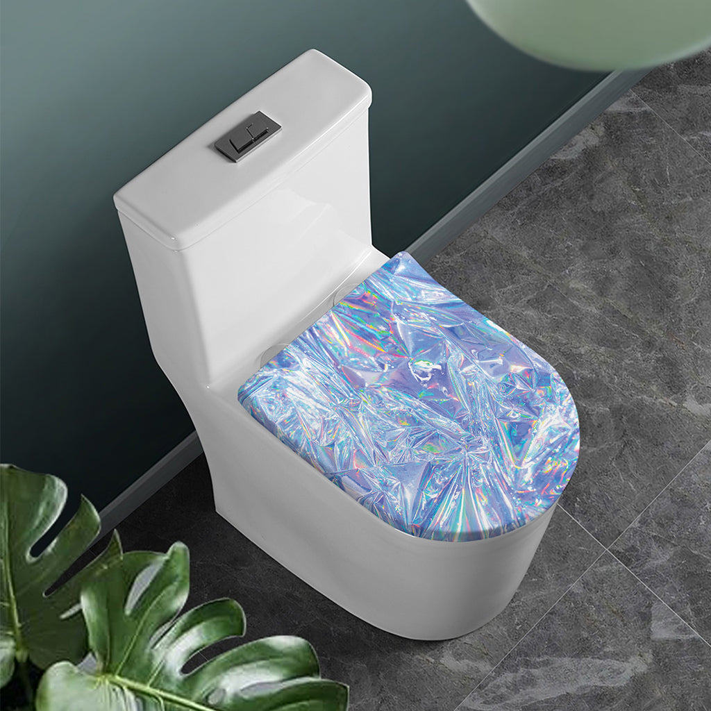 Holographic Artwork Print Toilet Lid Cover