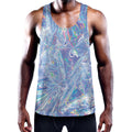 Holographic Artwork Print Men's Workout Tank Top