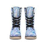 Holographic Artwork Print Winter Boots