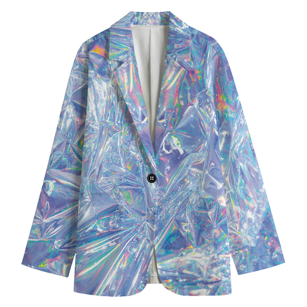 Holographic Artwork Print Women's Blazer