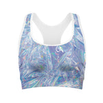 Holographic Artwork Print Women's Sports Bra