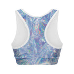 Holographic Artwork Print Women's Sports Bra