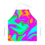 Holographic Neon Liquid Trippy Print Adjustable Apron