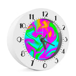 Holographic Neon Liquid Trippy Print Alarm Clock