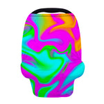 Holographic Neon Liquid Trippy Print Baby Seat Cover
