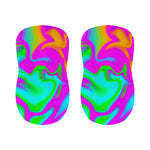 Holographic Neon Liquid Trippy Print Bar Stool Covers