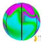 Holographic Neon Liquid Trippy Print Basketball