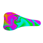Holographic Neon Liquid Trippy Print Bicycle Seat Cover