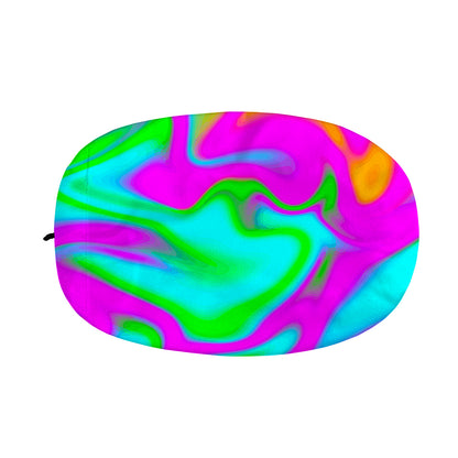 Holographic Neon Liquid Trippy Print Car Side Mirror Covers
