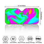 Holographic Neon Liquid Trippy Print Car Windshield Sun Shade