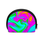 Holographic Neon Liquid Trippy Print Coin Purse