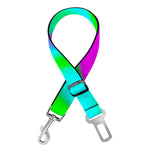 Holographic Neon Liquid Trippy Print Dog Seat Belt