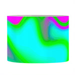 Holographic Neon Liquid Trippy Print Drum Lamp Shade