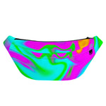 Holographic Neon Liquid Trippy Print Fanny Pack