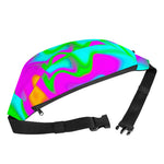 Holographic Neon Liquid Trippy Print Fanny Pack