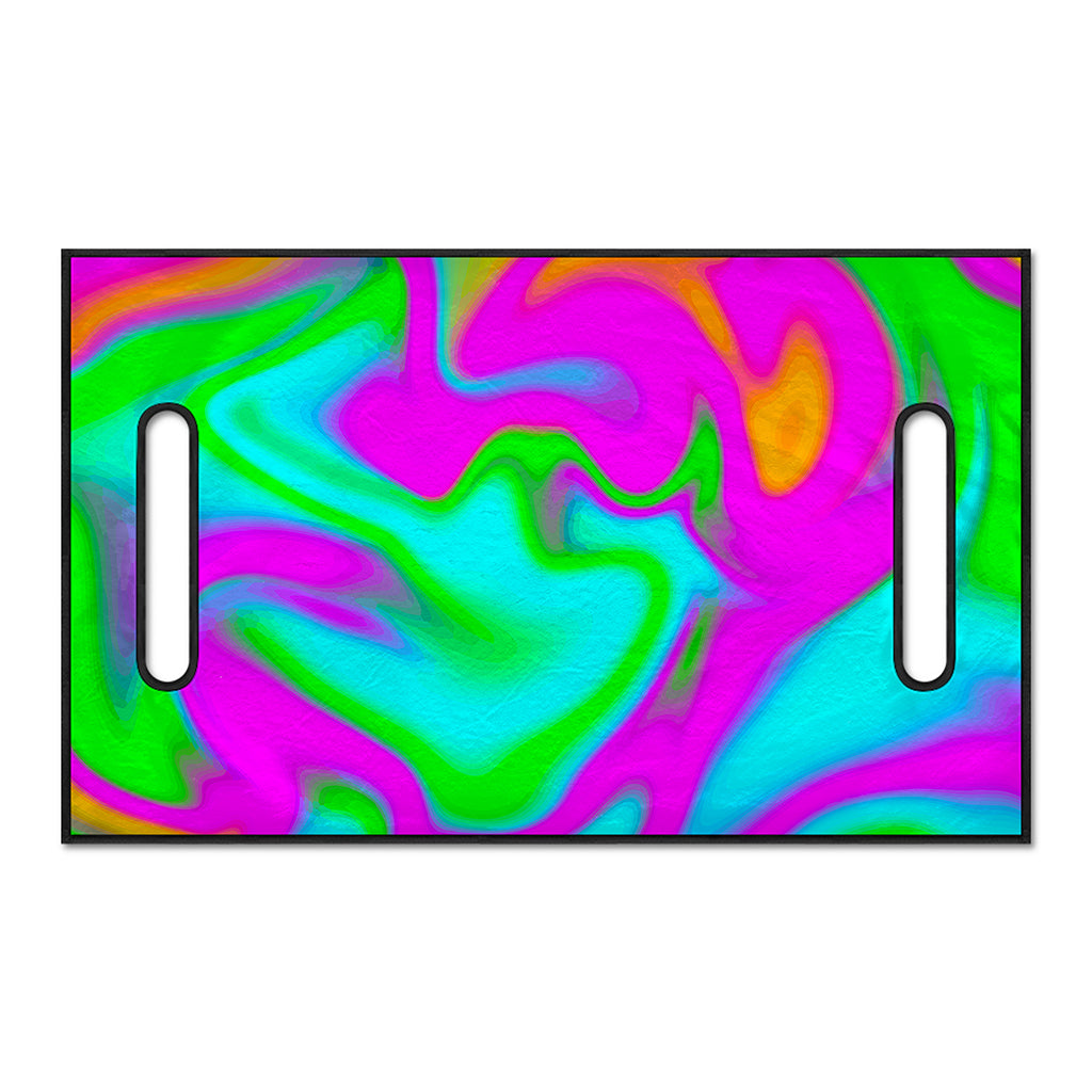 Holographic Neon Liquid Trippy Print Golf Cart Seat Cover