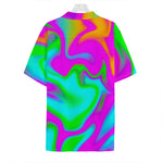 Holographic Neon Liquid Trippy Print Hawaiian Shirt