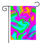 Holographic Neon Liquid Trippy Print House Flag