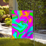 Holographic Neon Liquid Trippy Print House Flag