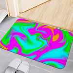 Holographic Neon Liquid Trippy Print Indoor Door Mat