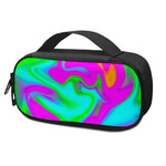 Holographic Neon Liquid Trippy Print Insulin Cooler Travel Case