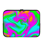 Holographic Neon Liquid Trippy Print Laptop Sleeve