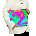 Holographic Neon Liquid Trippy Print Laptop Sleeve