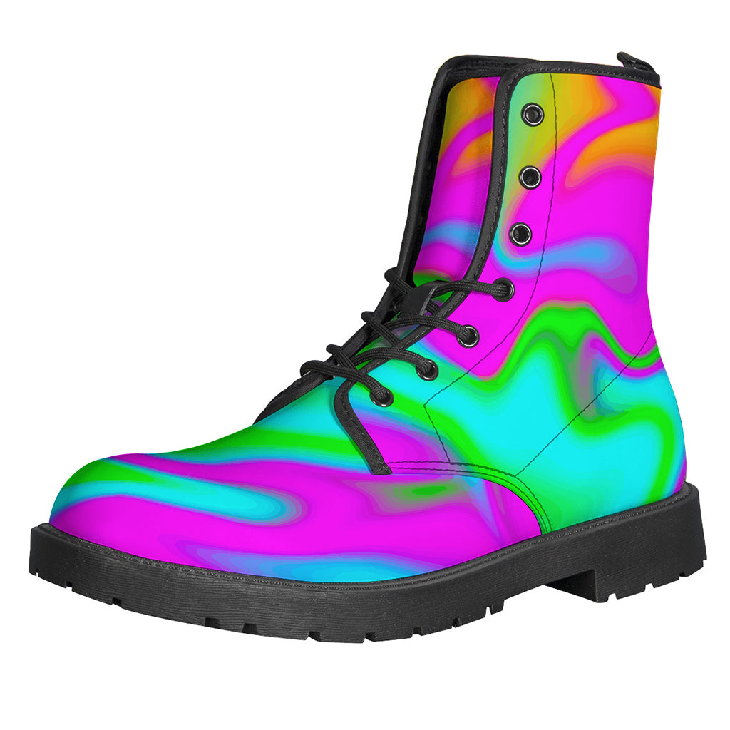 Holographic Neon Liquid Trippy Print Backpack
