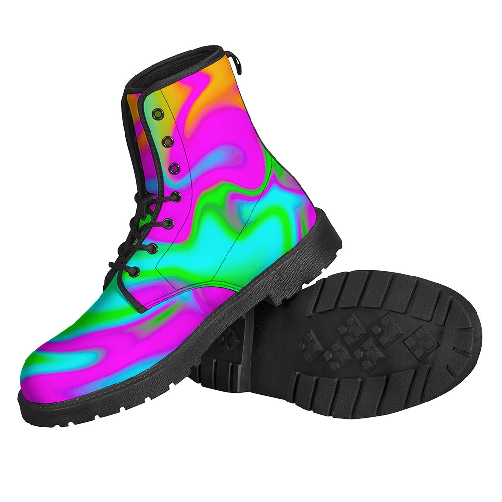 Holographic Neon Liquid Trippy Print Backpack