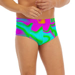 Holographic Neon Liquid Trippy Print Men's Briefs