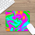Holographic Neon Liquid Trippy Print Mouse Pad