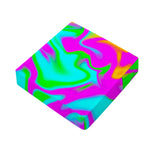Holographic Neon Liquid Trippy Print Outdoor Seat Cushion Cover