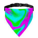 Holographic Neon Liquid Trippy Print Over The Collar Dog Bandana