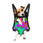 Holographic Neon Liquid Trippy Print Pet Carrier Backpack