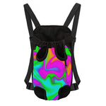 Holographic Neon Liquid Trippy Print Pet Carrier Backpack