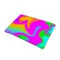 Holographic Neon Liquid Trippy Print Pet Cooling Mat Cover