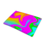 Holographic Neon Liquid Trippy Print Pet Cooling Mat Cover