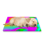 Holographic Neon Liquid Trippy Print Pet Cooling Mat Cover