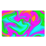 Holographic Neon Liquid Trippy Print Polyester Doormat