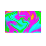 Holographic Neon Liquid Trippy Print Polyester Flag