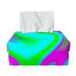 Holographic Neon Liquid Trippy Print Rectangle Tissue Box Cover