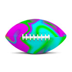 Holographic Neon Liquid Trippy Print Rugby Ball