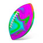 Holographic Neon Liquid Trippy Print Rugby Ball