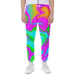 Holographic Neon Liquid Trippy Print Scuba Joggers