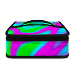 Holographic Neon Liquid Trippy Print Small Lunch Bag