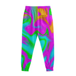 Holographic Neon Liquid Trippy Print Sweatpants