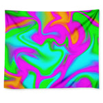 Holographic Neon Liquid Trippy Print Tapestry