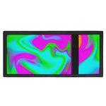 Holographic Neon Liquid Trippy Print Trifold Wallet