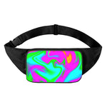 Holographic Neon Liquid Trippy Print Waist Bag