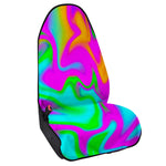 Holographic Neon Liquid Trippy Print Waterproof Car Seat Cover